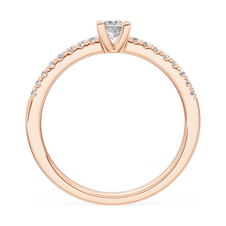GREMARI Seven Solis princess-cut lab-grown diamond engagement ring in 14K white gold, 0.15 ct