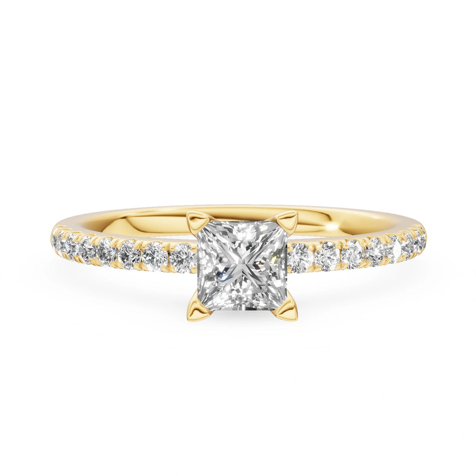 Gremari Seven Solis Verlobungsring aus Gelbgold mit 0,50 ct Naturdiamant – Princess