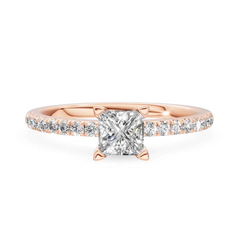 Gremari Seven Solis Verlobungsring aus Roségold mit 0,50 ct Naturdiamant – Princess