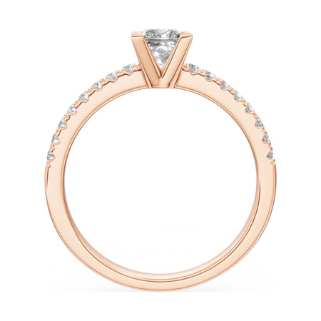 GREMARI Seven Solis princess-cut natural diamond engagement ring in 14K white gold, 0.15 ct