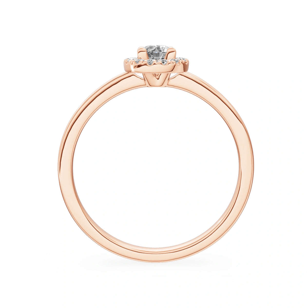 Gremari Seven Aura Verlobungsring aus Roségold mit 0,15 ct Labordiamant – Round/Brilliant