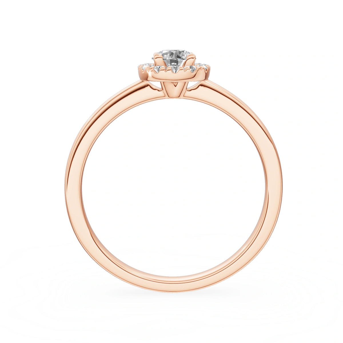 Gremari Seven Aura Verlobungsring aus Roségold mit 0,30 ct Labordiamant – Round/Brilliant