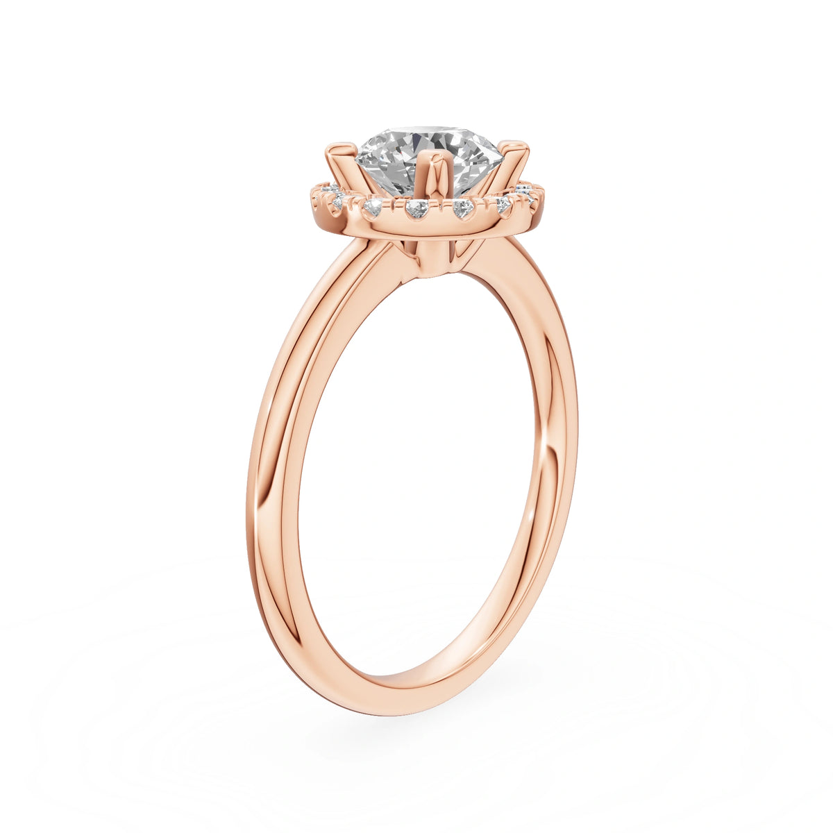 Gremari Seven Aura Verlobungsring aus Roségold mit 1,00 ct Labordiamant – Round/Brilliant