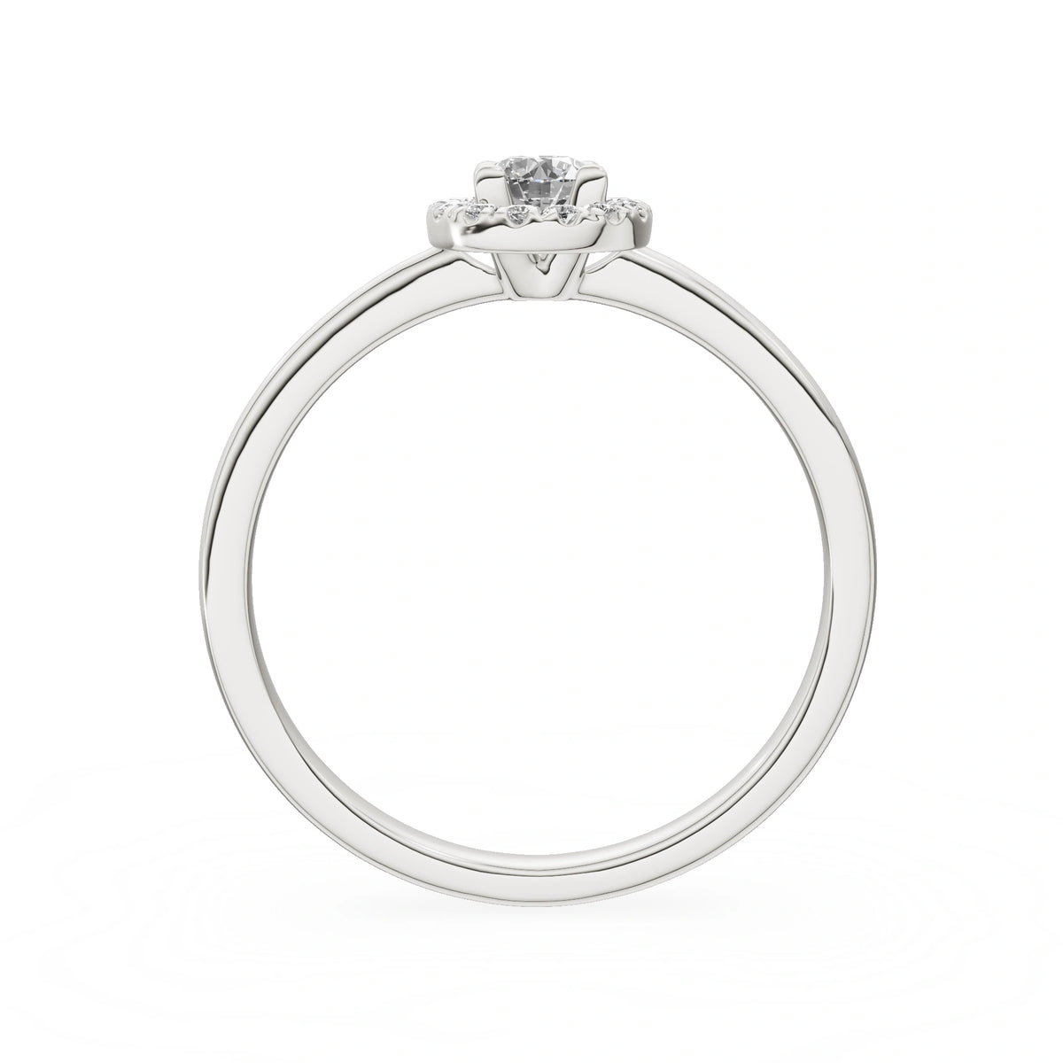 Gremari Seven Aura Verlobungsring aus Weißgold mit 0,15 ct Labordiamant – Round/Brilliant
