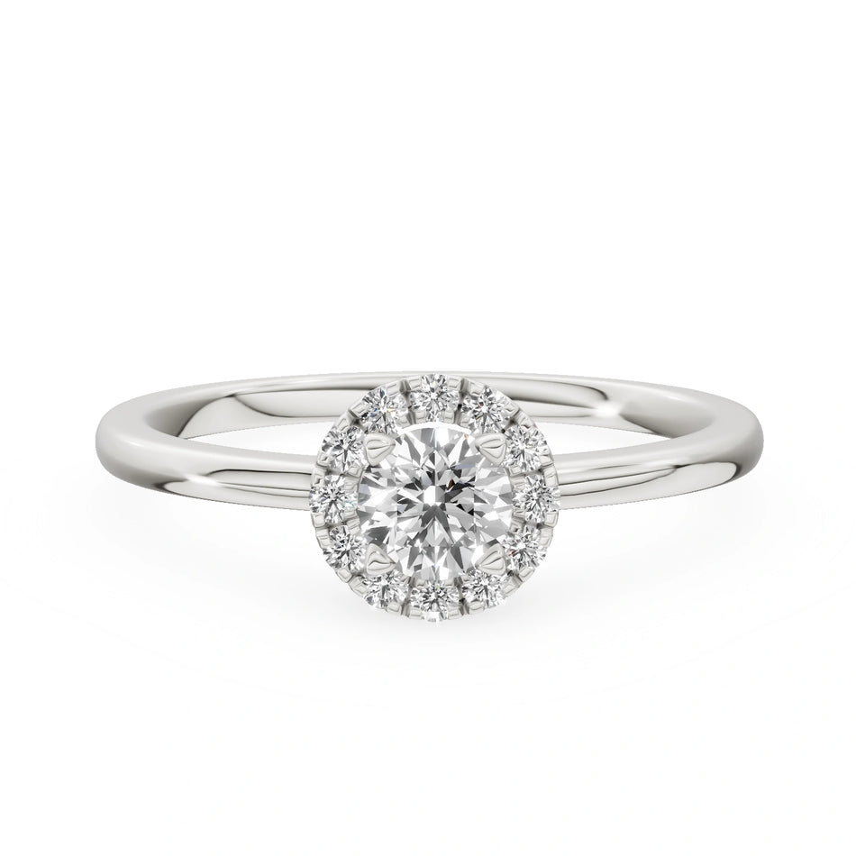 Gremari Seven Aura Verlobungsring aus Weißgold mit 0,30 ct Labordiamant – Round/Brilliant