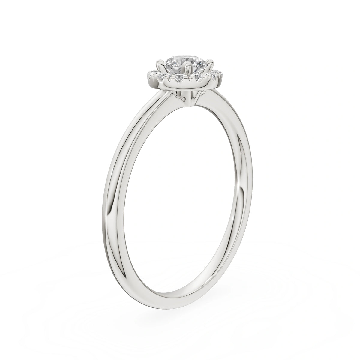 Gremari Seven Aura Verlobungsring aus Weißgold mit 0,30 ct Labordiamant – Round/Brilliant