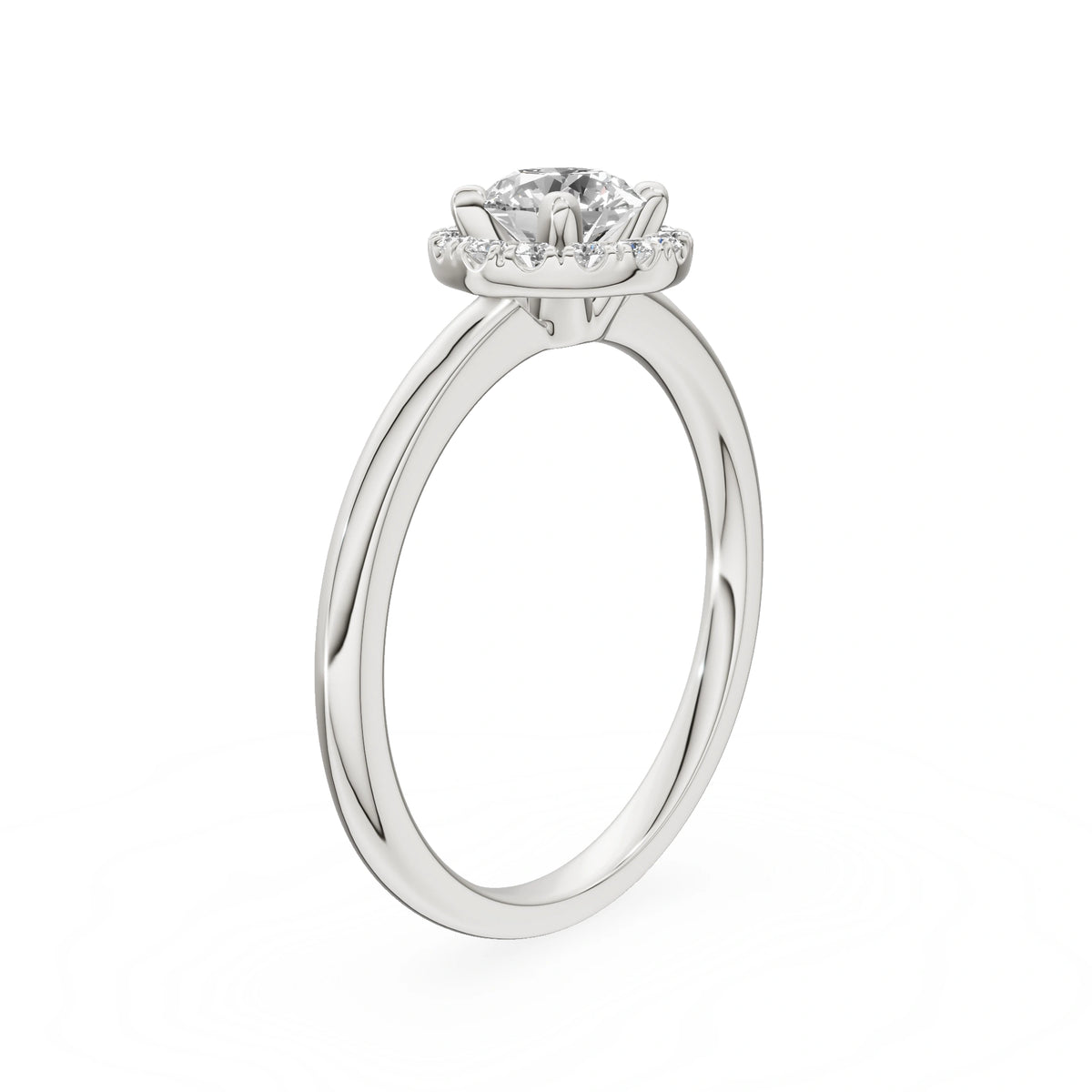 Gremari Seven Aura Verlobungsring aus Weißgold mit 0,50 ct Labordiamant – Round/Brilliant
