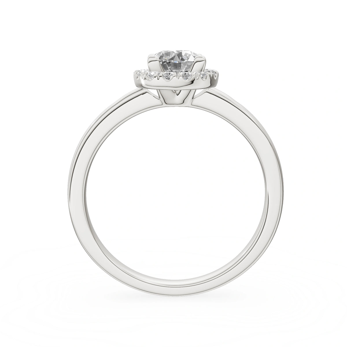 Gremari Seven Aura Verlobungsring aus Weißgold mit 0,50 ct Labordiamant – Round/Brilliant