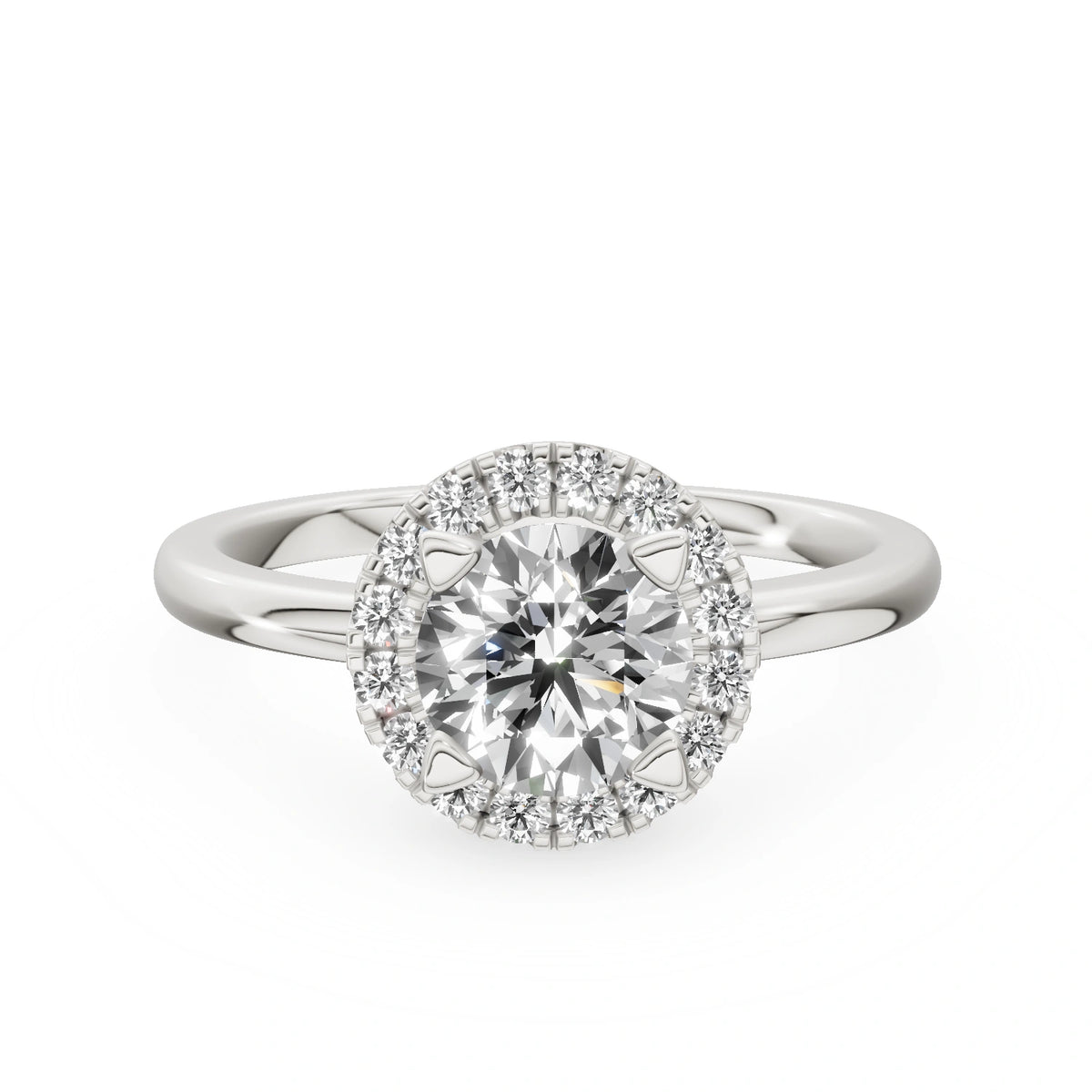 Gremari Seven Aura Verlobungsring aus Weißgold mit 1,00 ct Labordiamant – Round/Brilliant