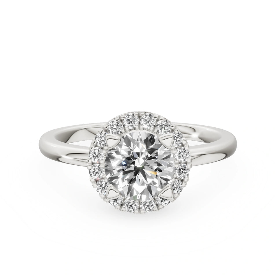 Gremari Seven Aura Verlobungsring aus Weißgold mit 1,00 ct Labordiamant – Round/Brilliant