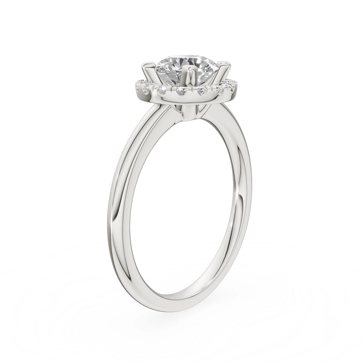 Gremari Seven Aura Verlobungsring aus Weißgold mit 1,00 ct Labordiamant – Round/Brilliant