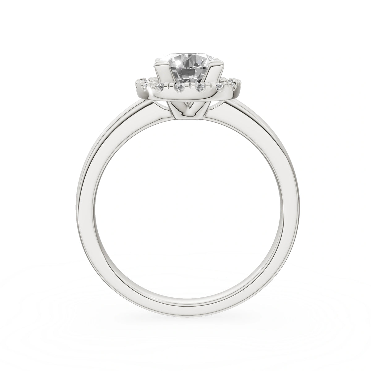 Gremari Seven Aura Verlobungsring aus Weißgold mit 1,00 ct Labordiamant – Round/Brilliant
