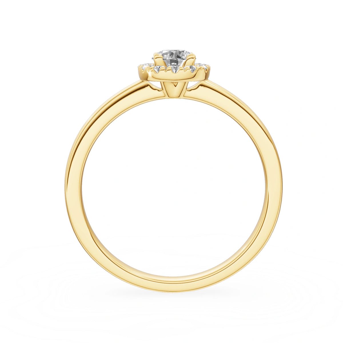 Gremari Seven Aura Verlobungsring aus Gelbgold mit 0,30 ct Labordiamant – Round/Brilliant