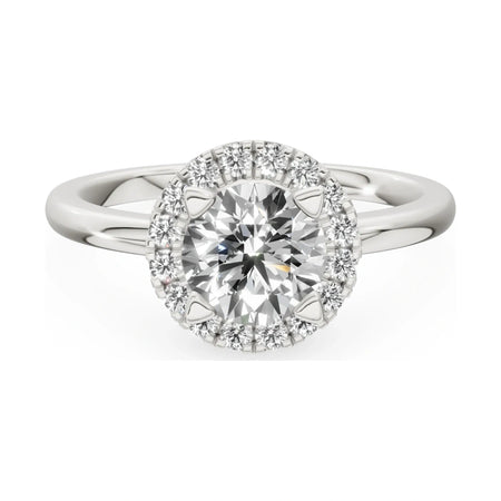 GREMARI Seven Aura 14K white gold engagement ring with 1.00 ct round-cut natural diamond