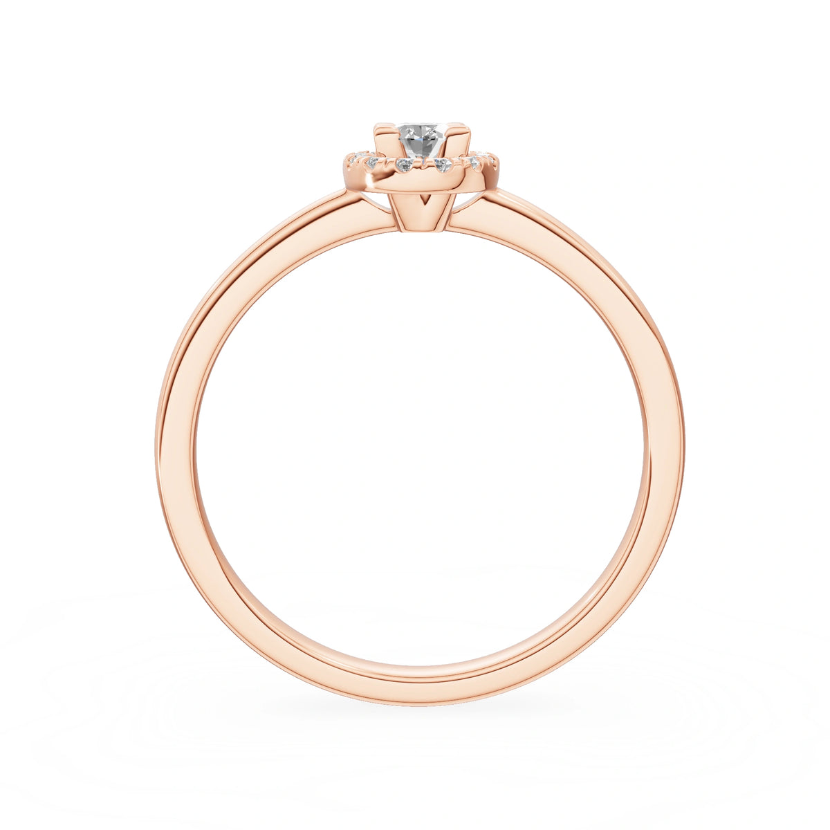 Gremari Seven Aura Verlobungsring aus Roségold mit 0,15 ct Labordiamant – Oval