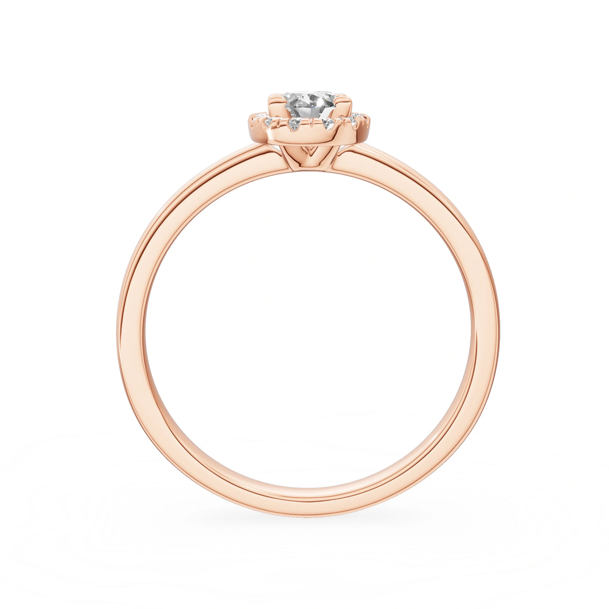 Gremari Seven Aura Verlobungsring aus Roségold mit 0,30 ct Labordiamant – Oval
