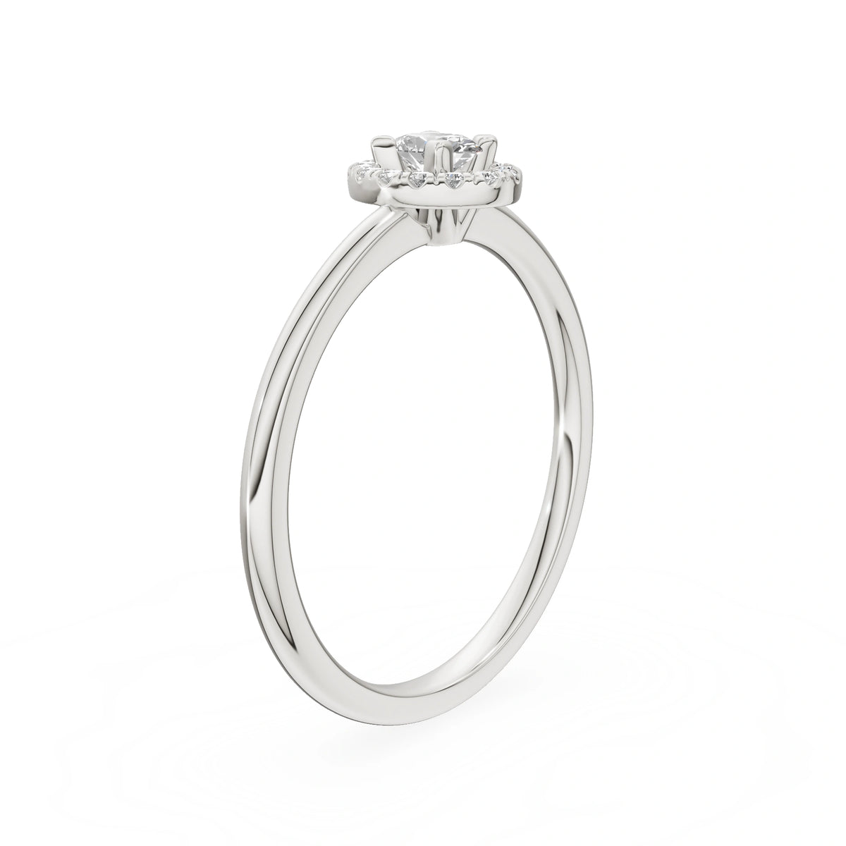 Gremari Seven Aura Verlobungsring aus Weißgold mit 0,15 ct Labordiamant – Oval