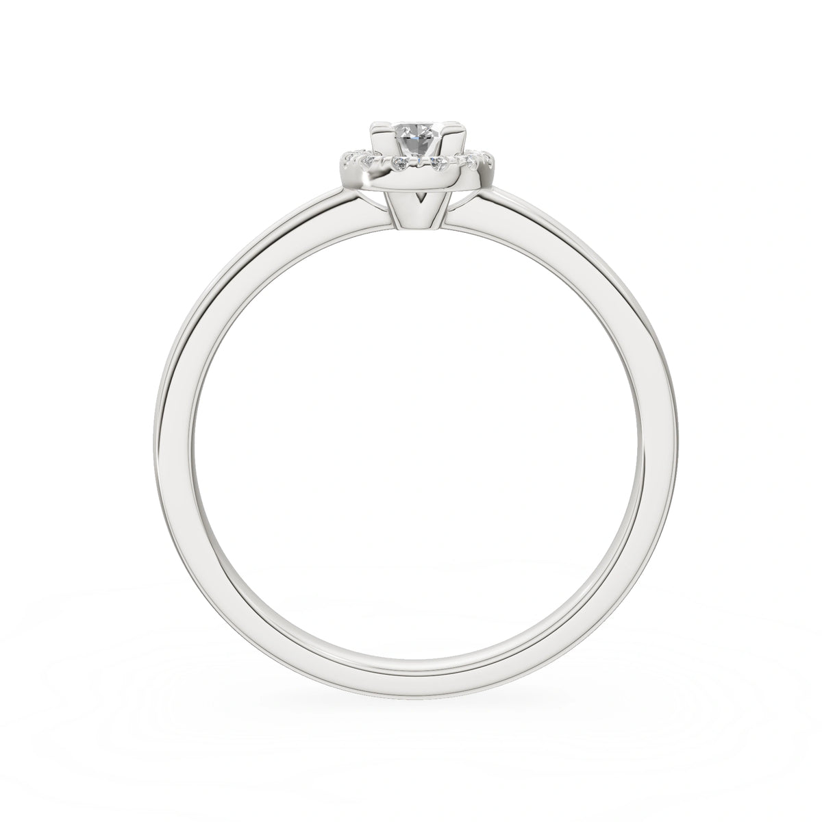 Gremari Seven Aura Verlobungsring aus Weißgold mit 0,15 ct Labordiamant – Oval
