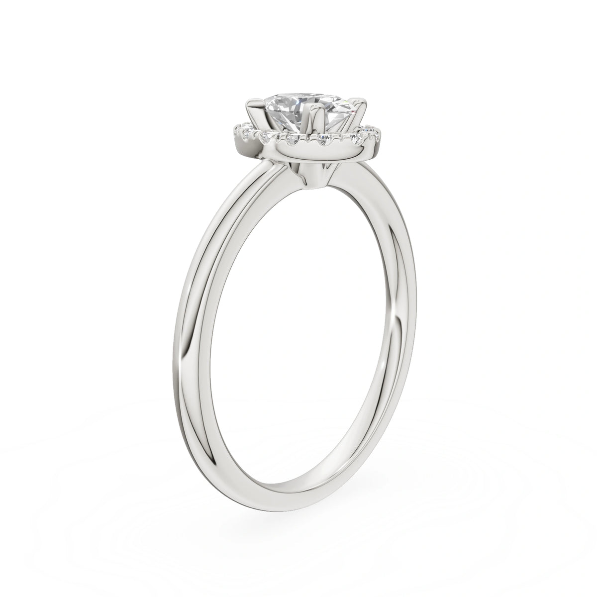 Gremari Seven Aura Verlobungsring aus Weißgold mit 0,50 ct Labordiamant – Oval