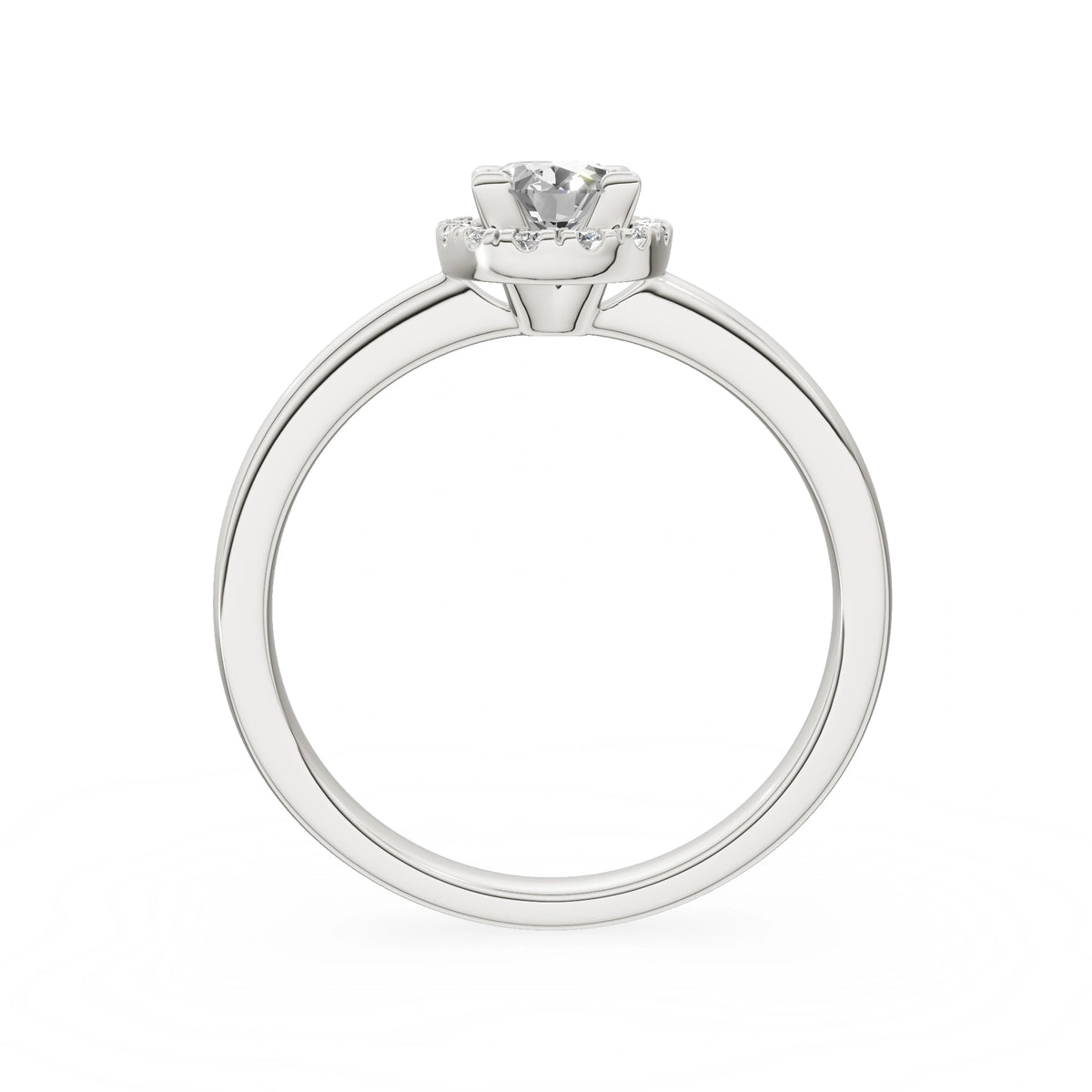 Gremari Seven Aura Verlobungsring aus Weißgold mit 0,50 ct Labordiamant – Oval