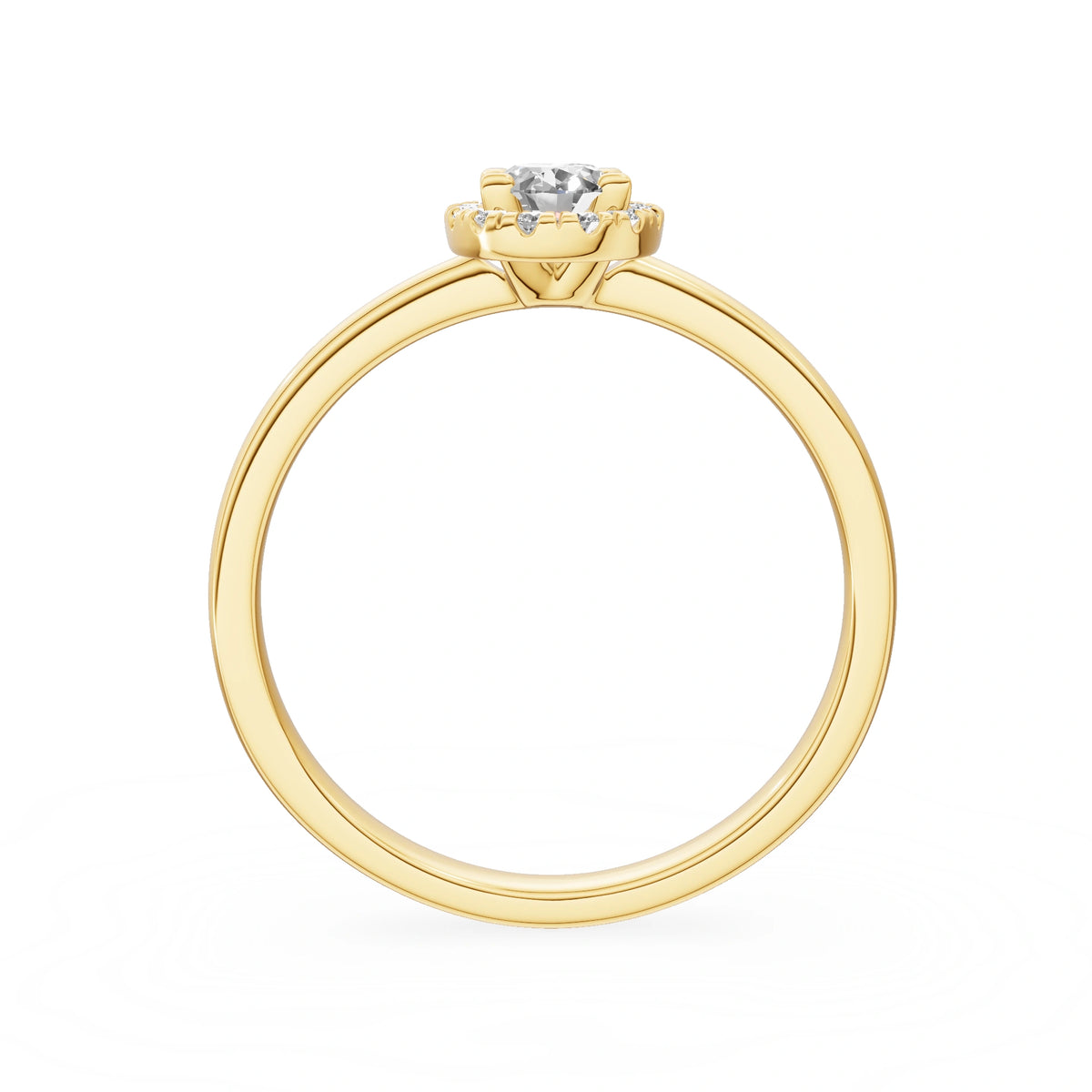 Gremari Seven Aura Verlobungsring aus Gelbgold mit 0,30 ct Labordiamant – Oval