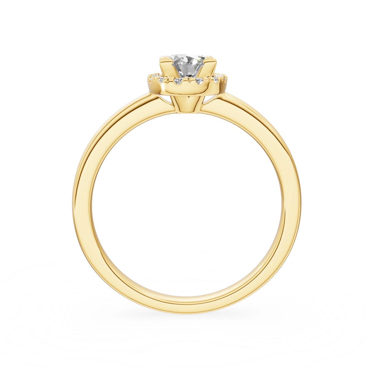 Gremari Seven Aura Verlobungsring aus Gelbgold mit 0,50 ct Labordiamant – Oval