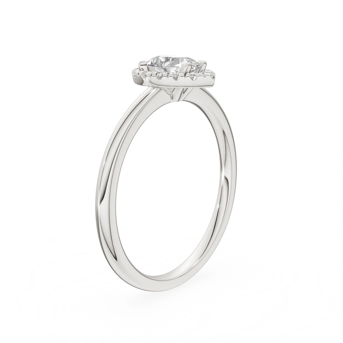 Gremari Seven Aura Verlobungsring aus Weißgold mit 0,30 ct Labordiamant – Pear