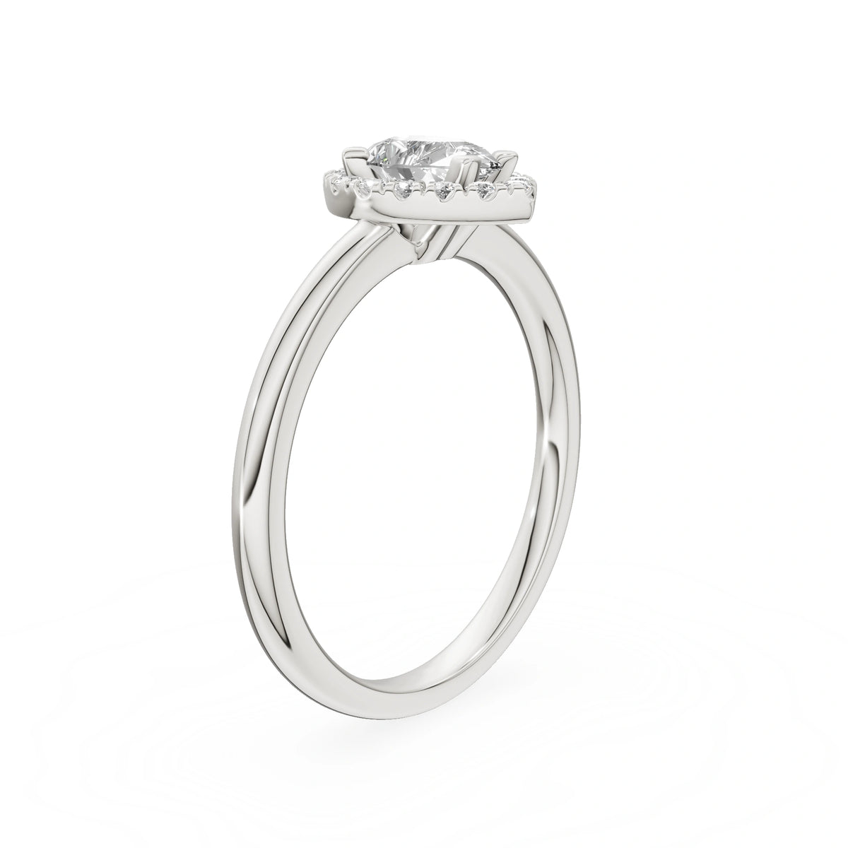 Gremari Seven Aura Verlobungsring aus Weißgold mit 0,50 ct Labordiamant – Pear