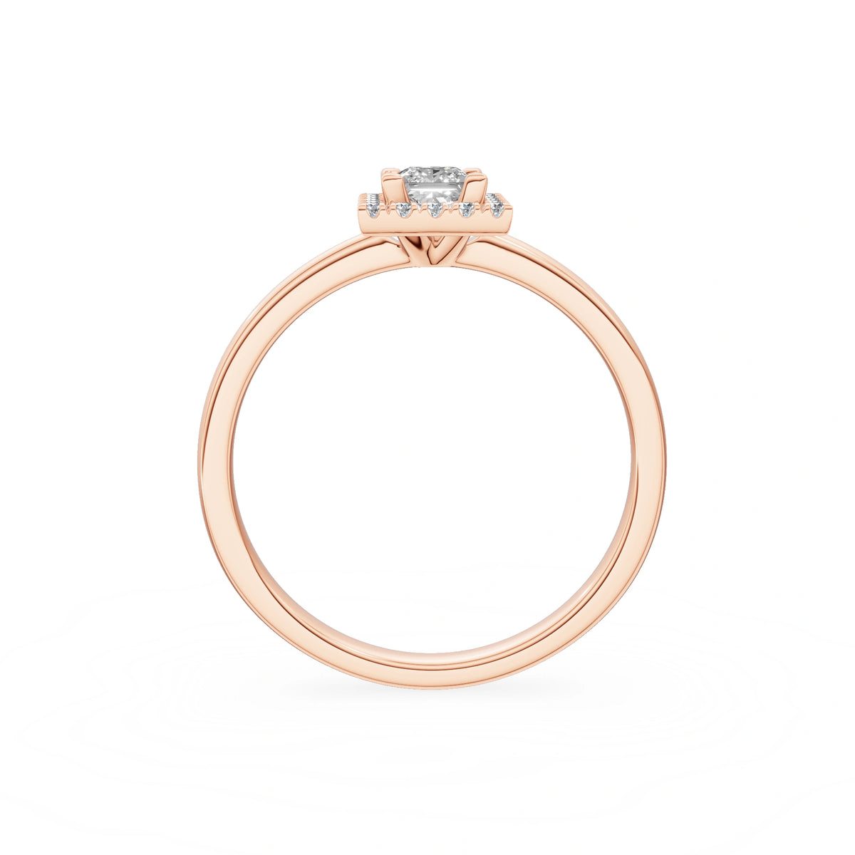 Gremari Seven Aura Verlobungsring aus Roségold mit 0,30 ct Labordiamant – Princess