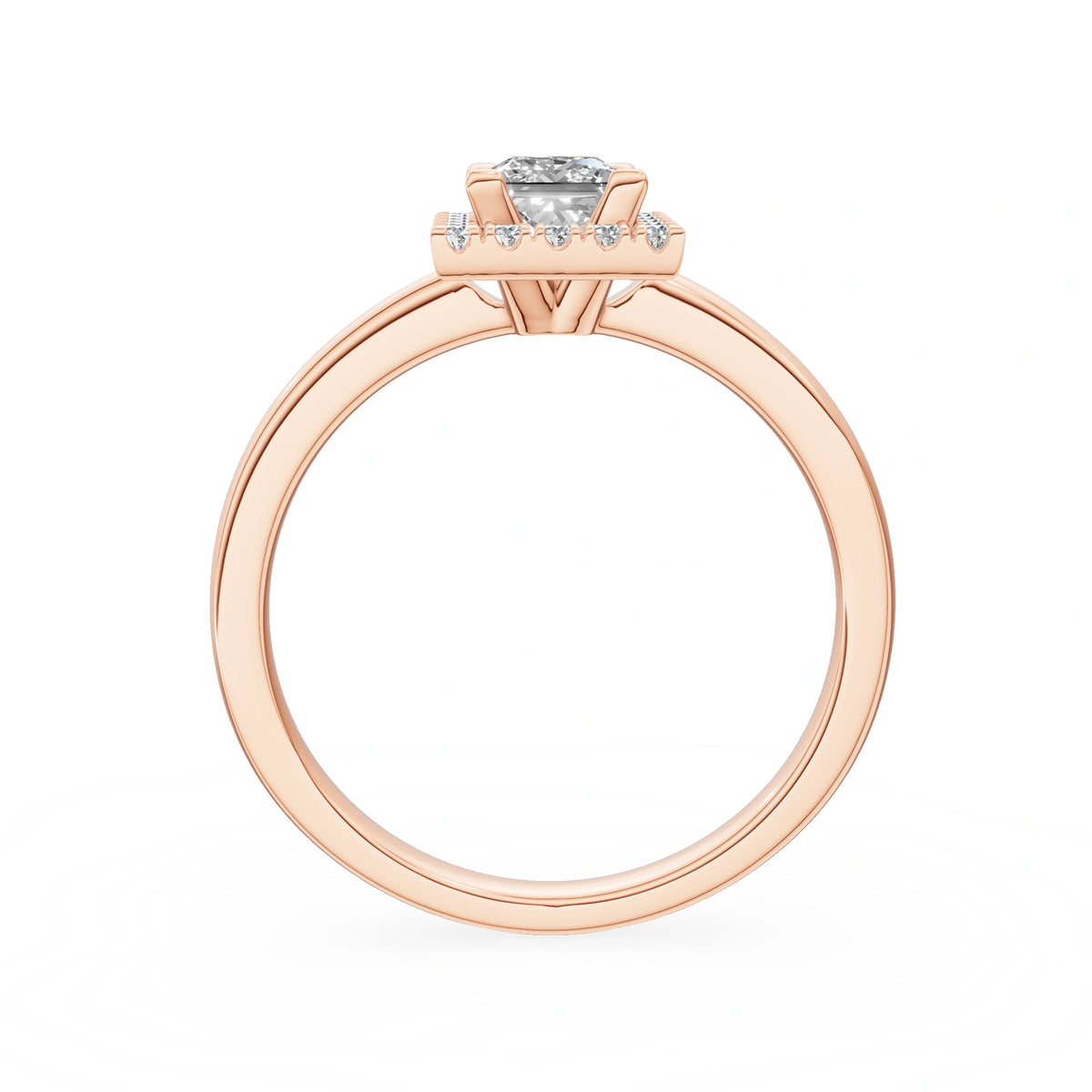 Gremari Seven Aura Verlobungsring aus Roségold mit 0,50 ct Labordiamant – Princess