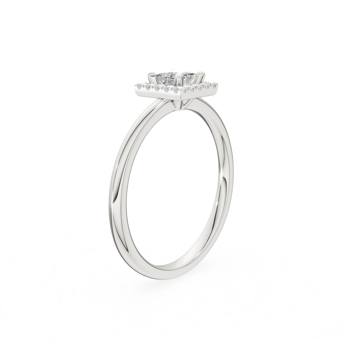 Gremari Seven Aura Verlobungsring aus Weißgold mit 0,30 ct Labordiamant – Princess