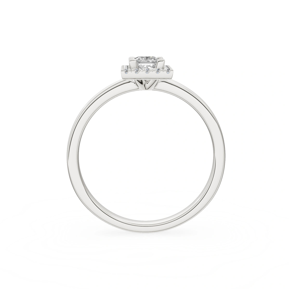 Gremari Seven Aura Verlobungsring aus Weißgold mit 0,30 ct Labordiamant – Princess