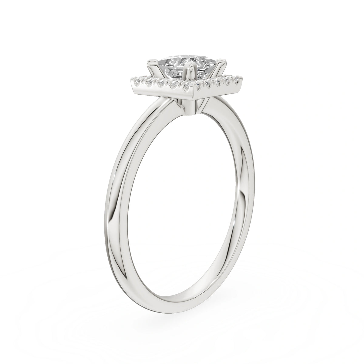 Gremari Seven Aura Verlobungsring aus Weißgold mit 0,50 ct Labordiamant – Princess