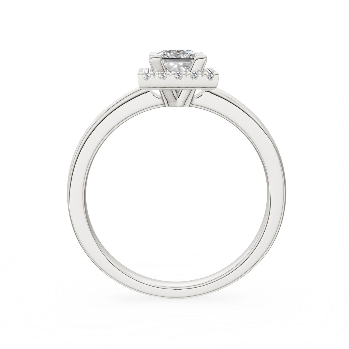 Gremari Seven Aura Verlobungsring aus Weißgold mit 0,50 ct Labordiamant – Princess