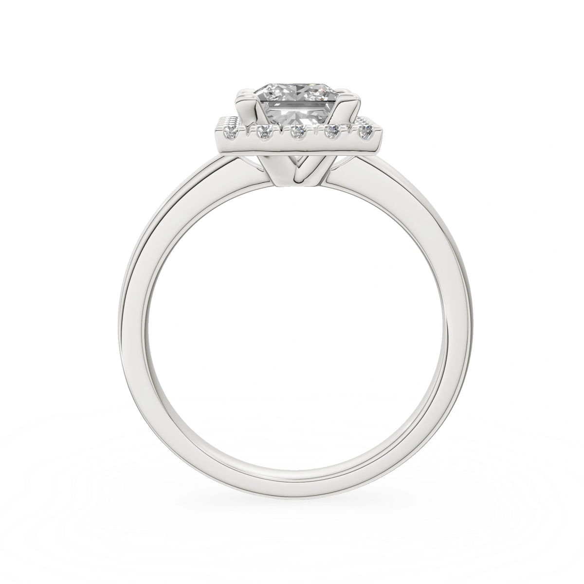 Gremari Seven Aura Verlobungsring aus Weißgold mit 1,00 ct Labordiamant – Princess