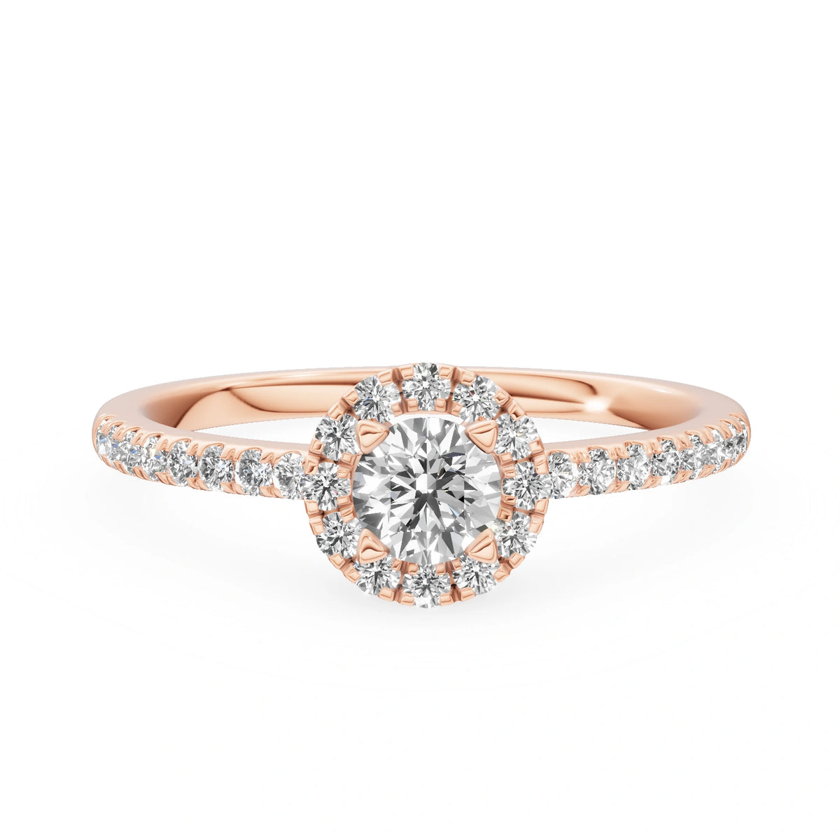 Gremari Seven Icon Verlobungsring aus Roségold mit 0,30 ct Labordiamant – Round/Brilliant
