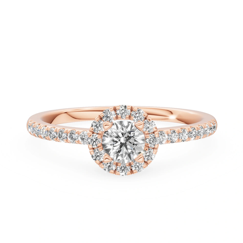 Gremari Seven Icon Verlobungsring aus Roségold mit 0,30 ct Labordiamant – Round/Brilliant