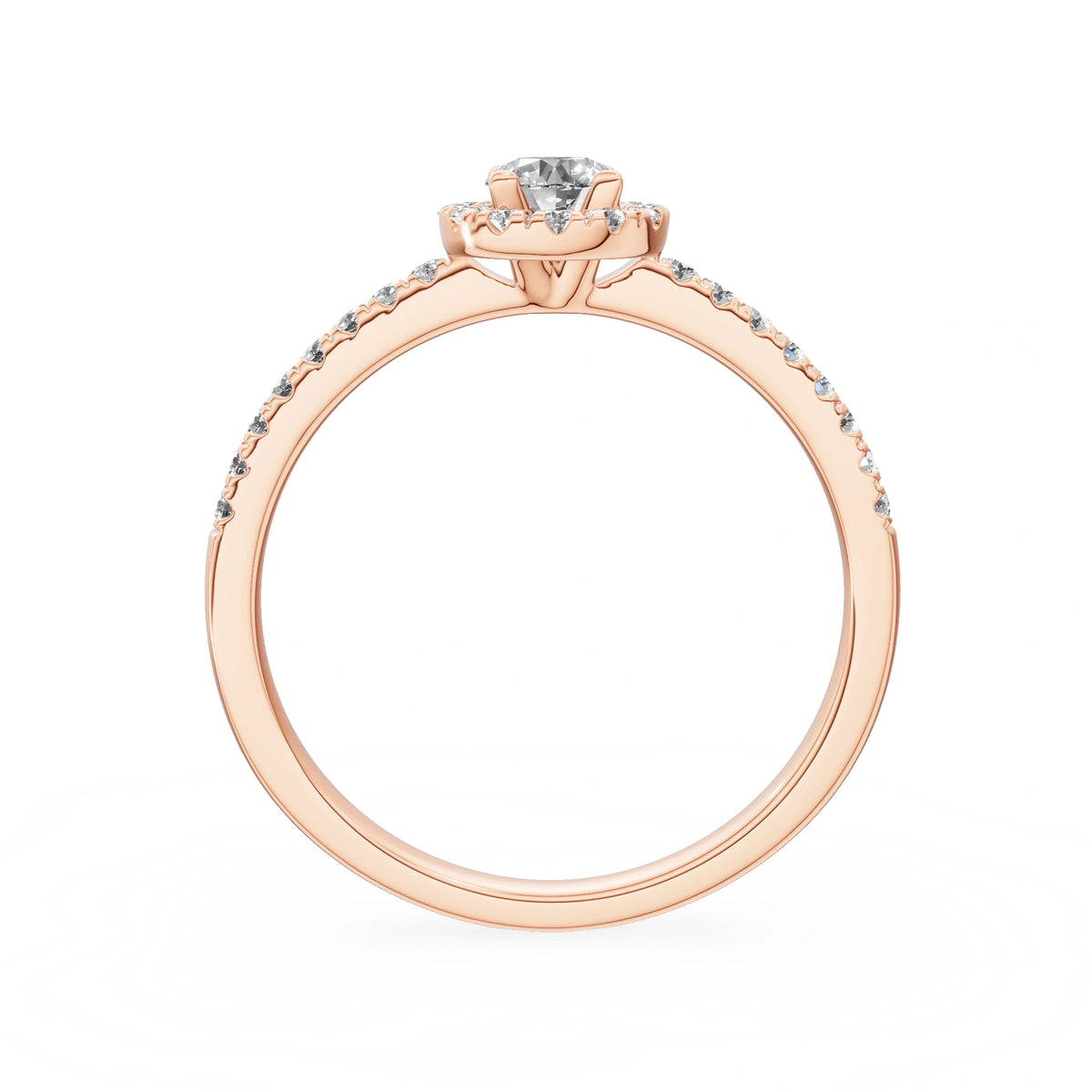 Gremari Seven Icon Verlobungsring aus Roségold mit 0,30 ct Labordiamant – Round/Brilliant