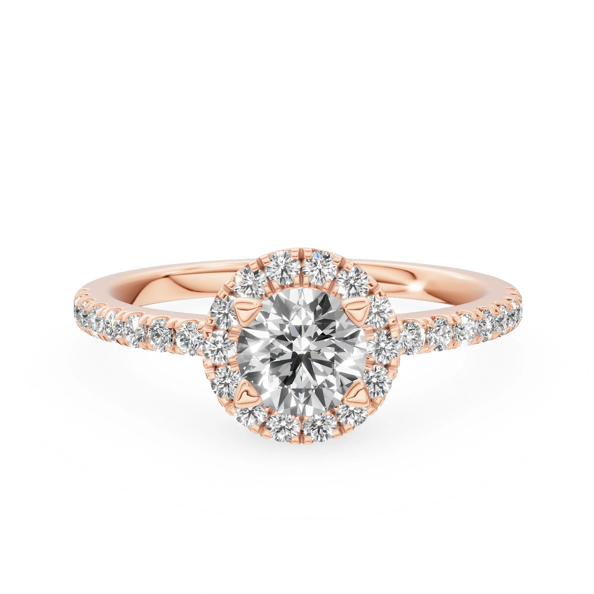 Gremari Seven Icon Verlobungsring aus Roségold mit 0,50 ct Labordiamant – Round/Brilliant