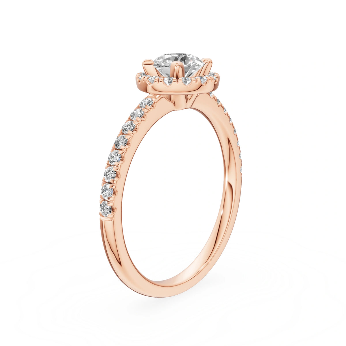 Gremari Seven Icon Verlobungsring aus Roségold mit 0,50 ct Labordiamant – Round/Brilliant