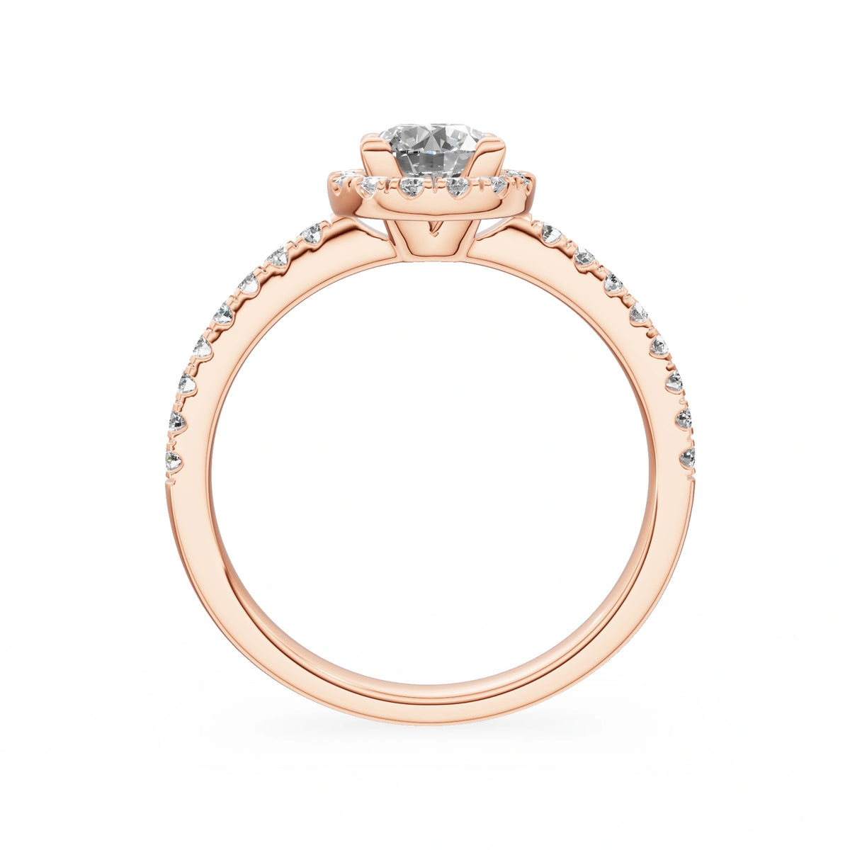 Gremari Seven Icon Verlobungsring aus Roségold mit 0,50 ct Labordiamant – Round/Brilliant