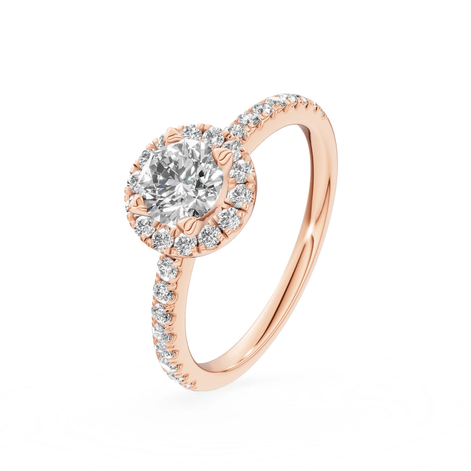 Gremari Seven Icon Verlobungsring aus Roségold mit 0,50 ct Labordiamant – Round/Brilliant