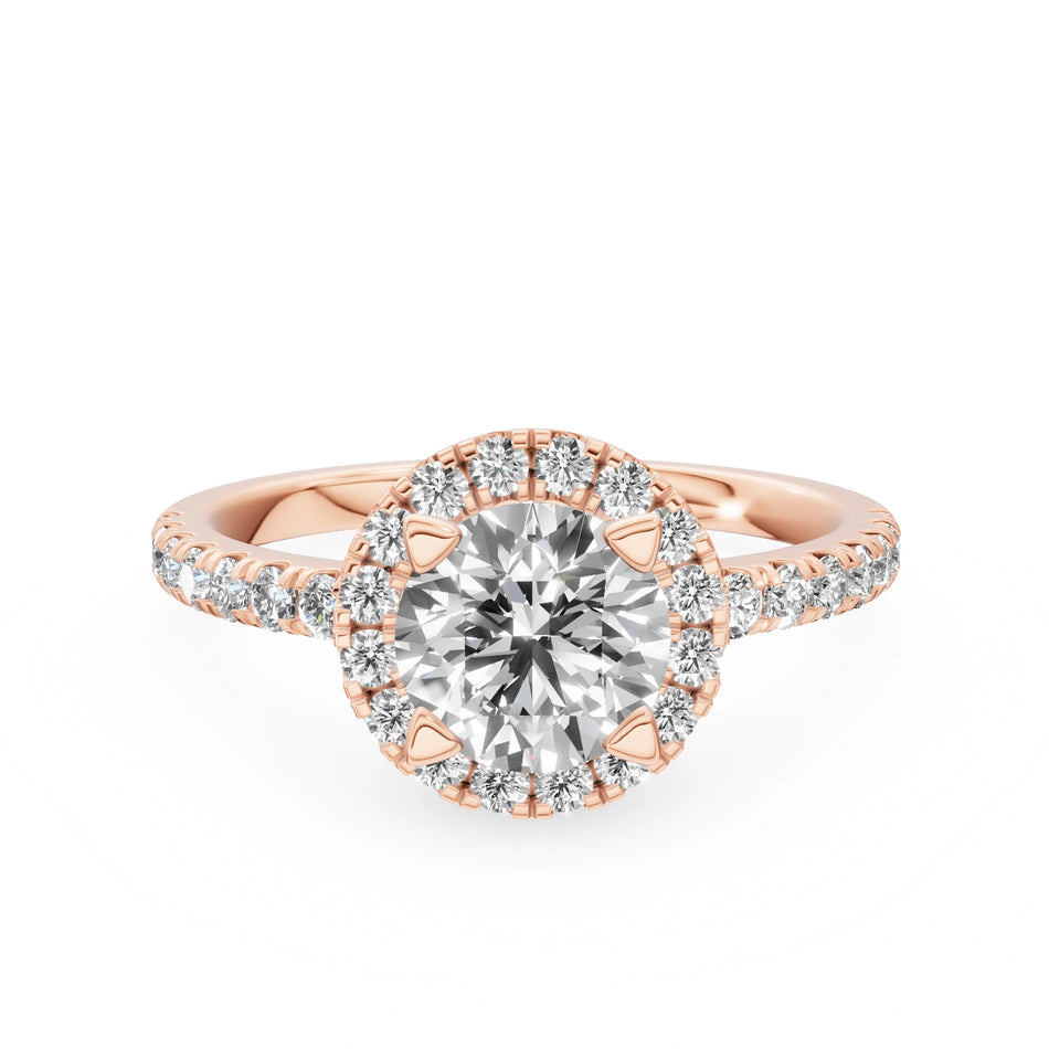 Gremari Seven Icon Verlobungsring aus Roségold mit 1,00 ct Labordiamant – Round/Brilliant