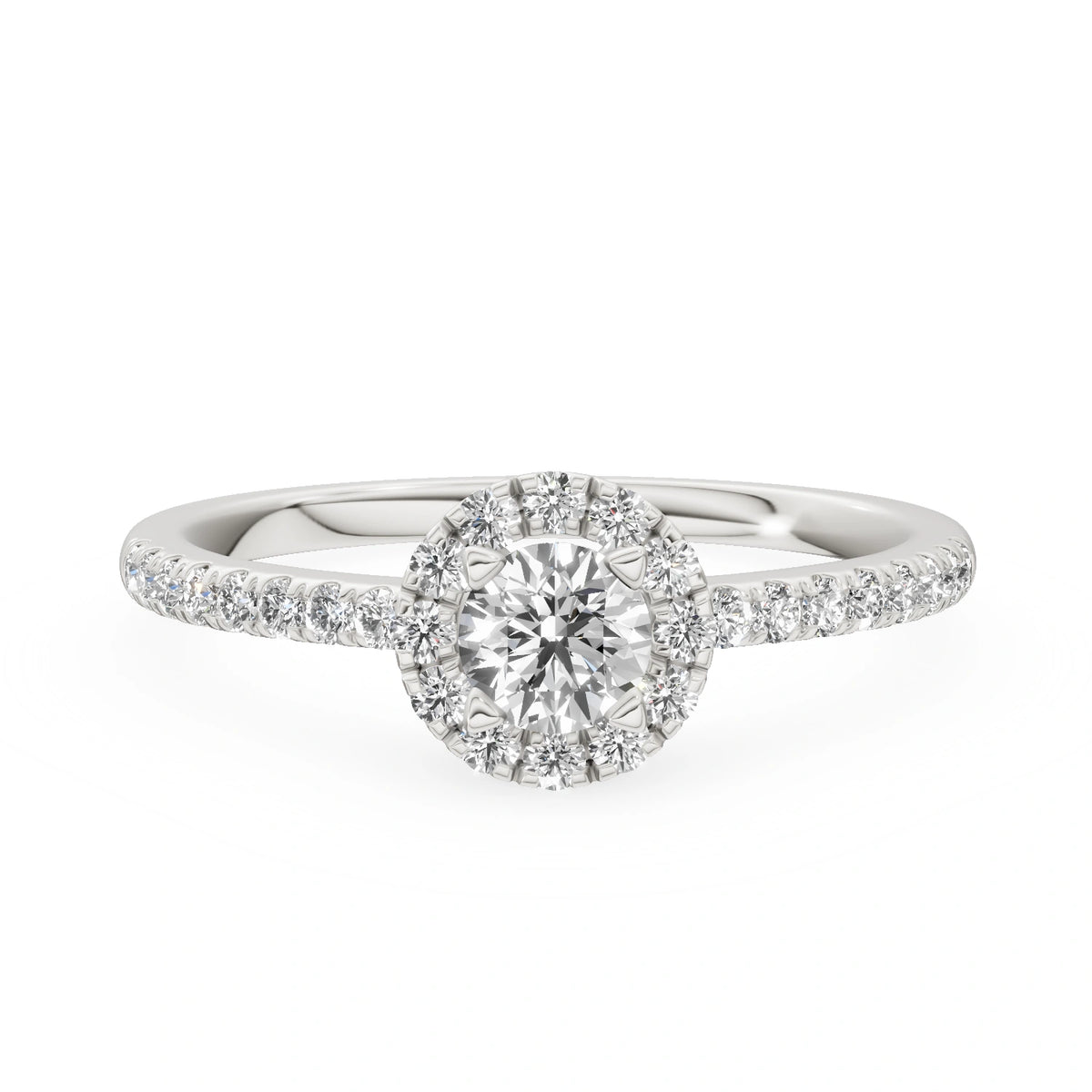 Gremari Seven Icon Verlobungsring aus Weißgold mit 0,30 ct Labordiamant – Round/Brilliant