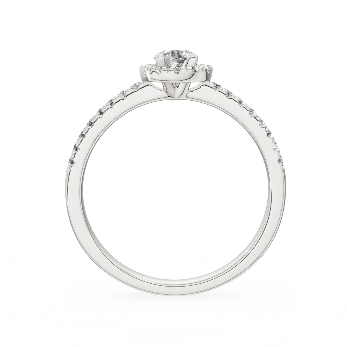 Gremari Seven Icon Verlobungsring aus Weißgold mit 0,30 ct Labordiamant – Round/Brilliant