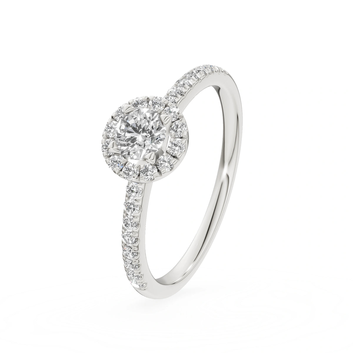 Gremari Seven Icon Verlobungsring aus Weißgold mit 0,30 ct Labordiamant – Round/Brilliant