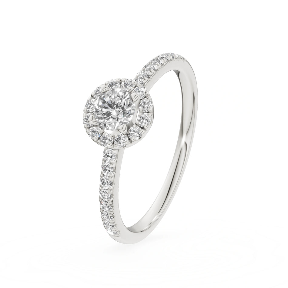 Gremari Seven Icon Verlobungsring aus Weißgold mit 0,30 ct Labordiamant – Round/Brilliant