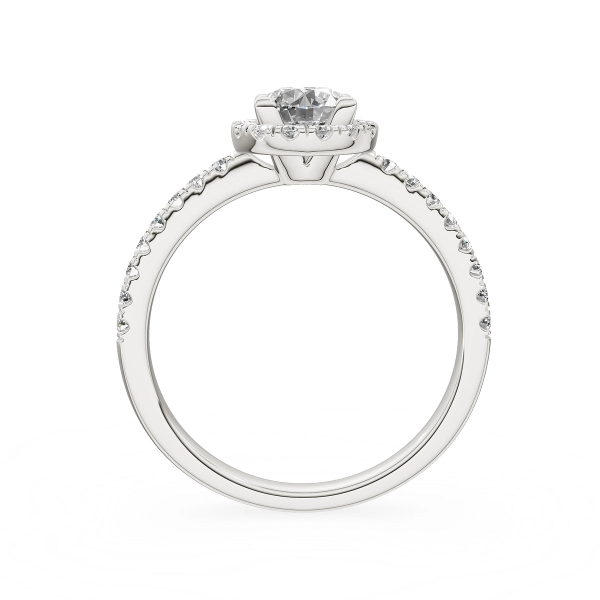 Gremari Seven Icon Verlobungsring aus Weißgold mit 0,50 ct Labordiamant – Round/Brilliant
