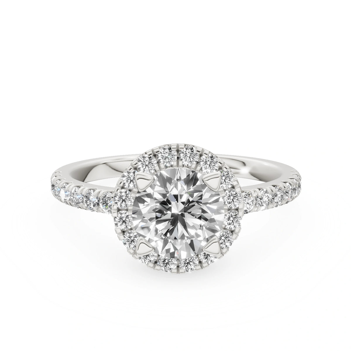 Gremari Seven Icon Verlobungsring aus Weißgold mit 1,00 ct Labordiamant – Round/Brilliant