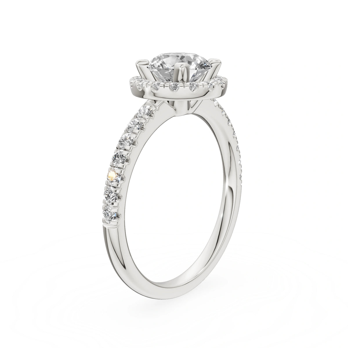 Gremari Seven Icon Verlobungsring aus Weißgold mit 1,00 ct Labordiamant – Round/Brilliant